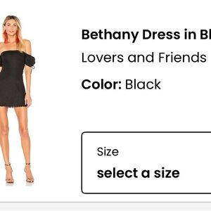 Lovers + Friends  Black Dress with Ruched Sleeves